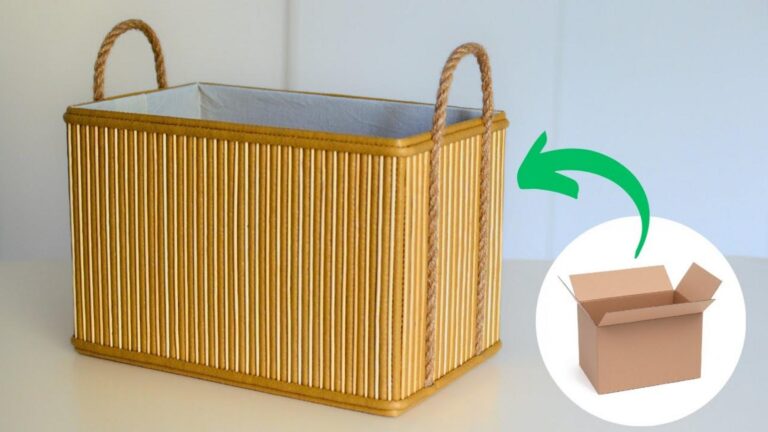 Cette astuce recyclage transforme un carton en un superbe panier… vous ne devinerez