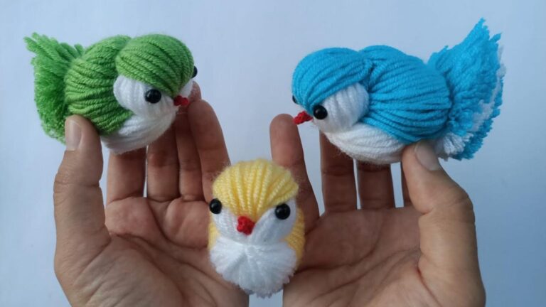 Cette astuce étonnante transforme de simples pelotes de laine en adorables petits oiseaux…
