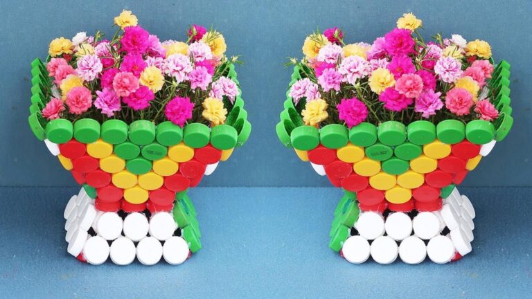 Cette astuce simple transforme des bouchons en magnifiques pots pour votre jardin…