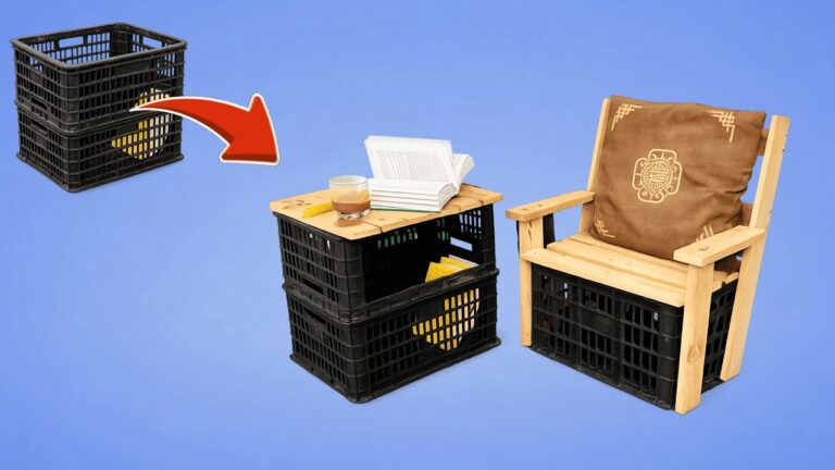 Transformez 5 caisses en plastique en chaises et tables tendance pour votre intérieur !