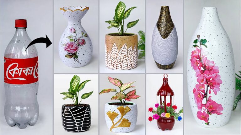 Transformez 5 bouteilles en plastique en vases fleurs tendance et éco-responsables !