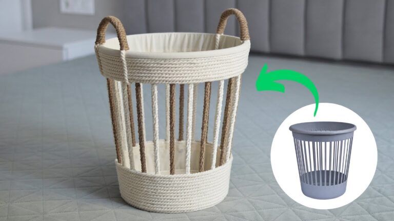 Créez un panier en corde avec 5 étapes faciles et récupérez votre seau en plastique !