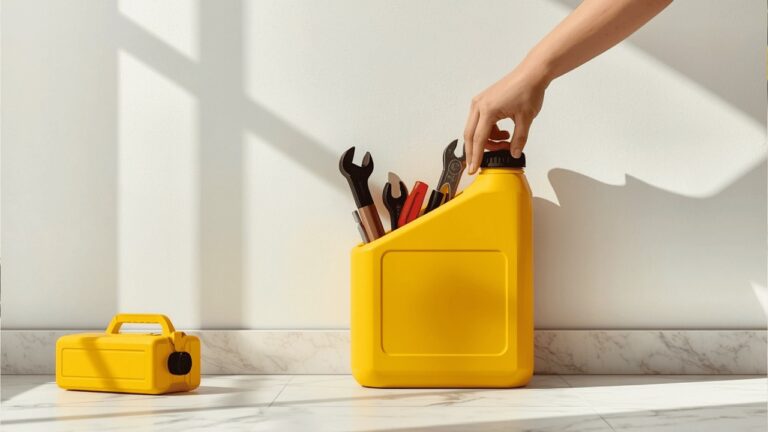 Transformez 5 plastiques usagés en boîte à outils ingénieuse et bien organisée !