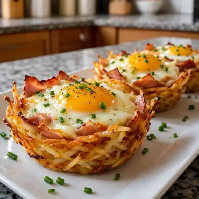 Nids de pommes de terre, œufs, jambon et fromage : la recette facile et gourmande
