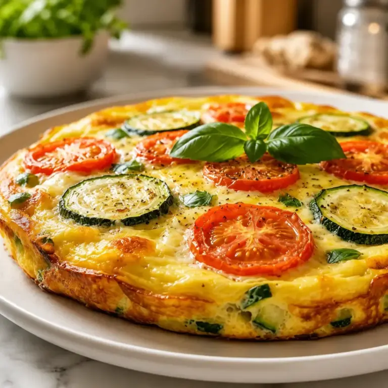 Recette moelleuse de frittata aux courgettes et tomates : facile et savoureuse